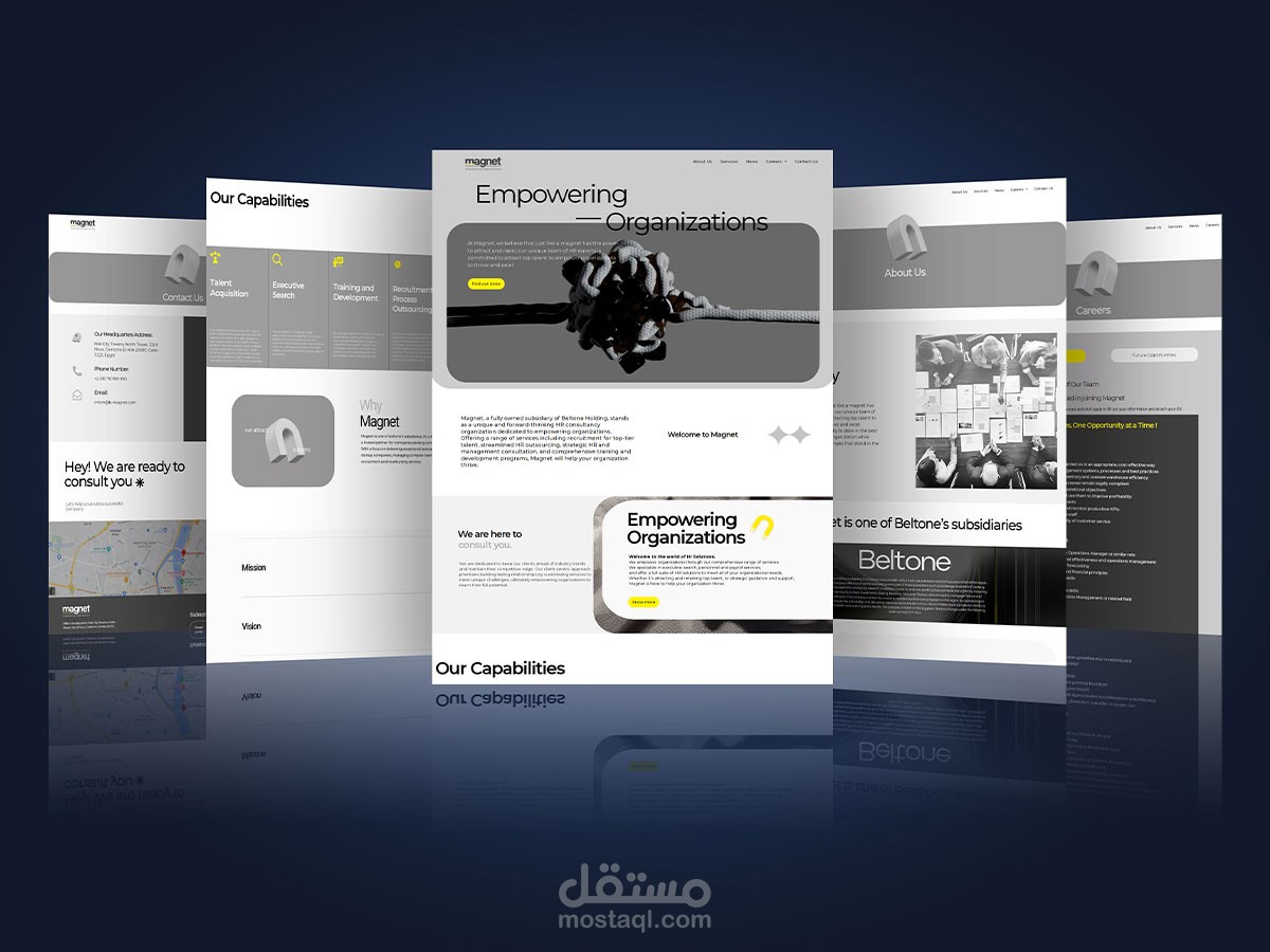 إعادة تصميم موقع إلكتروني وتحسين تجربة المستخدم