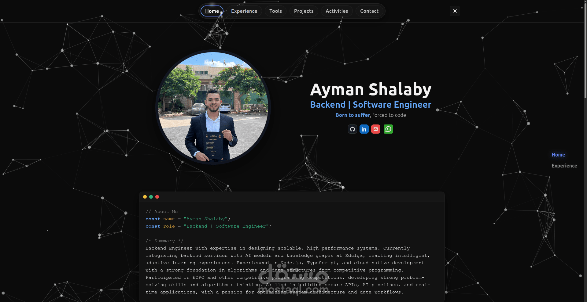 تصميم وتطوير صفحة تعريفية احترافية protofolio