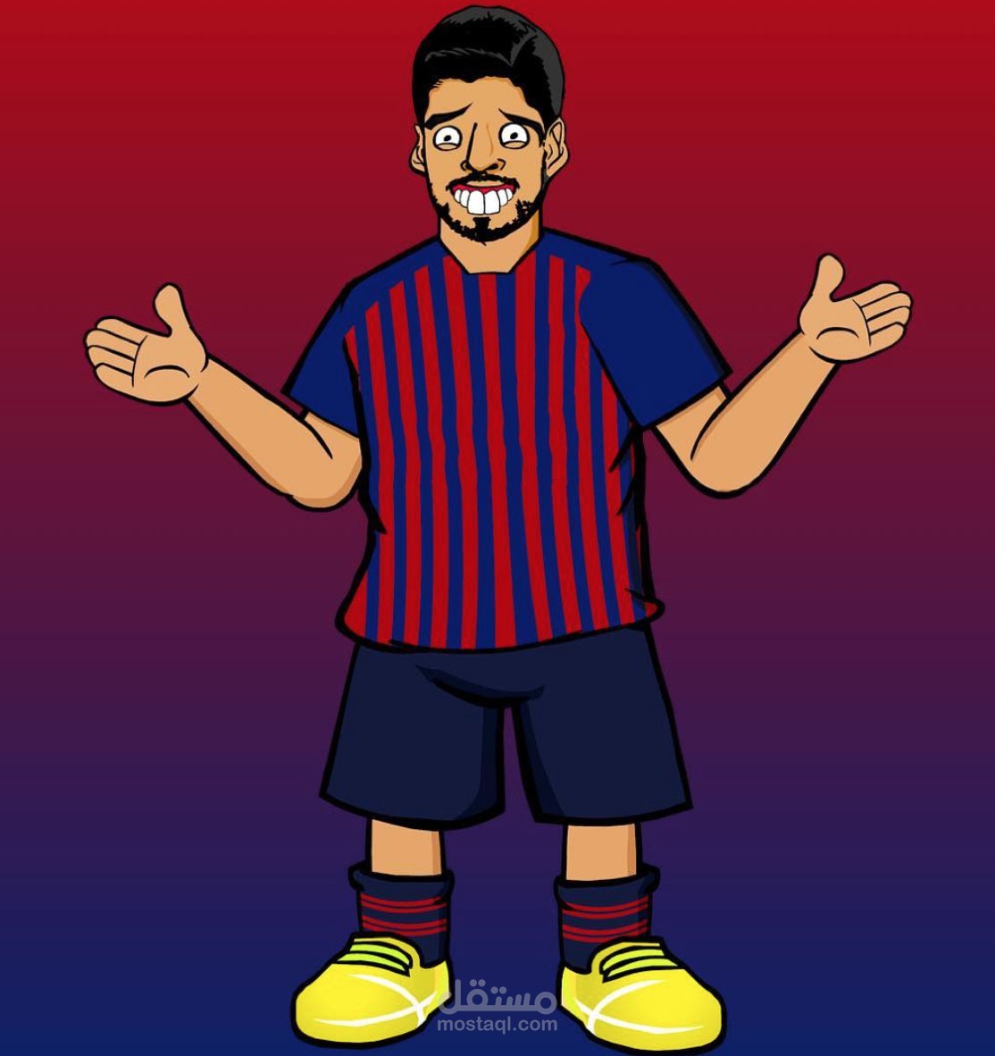 رسمة لاعب كركتر و فيكتور