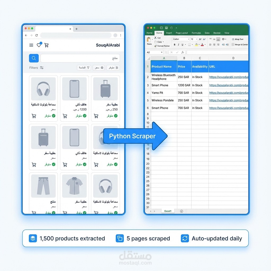 استخراج بيانات من مواقع الإنترنت