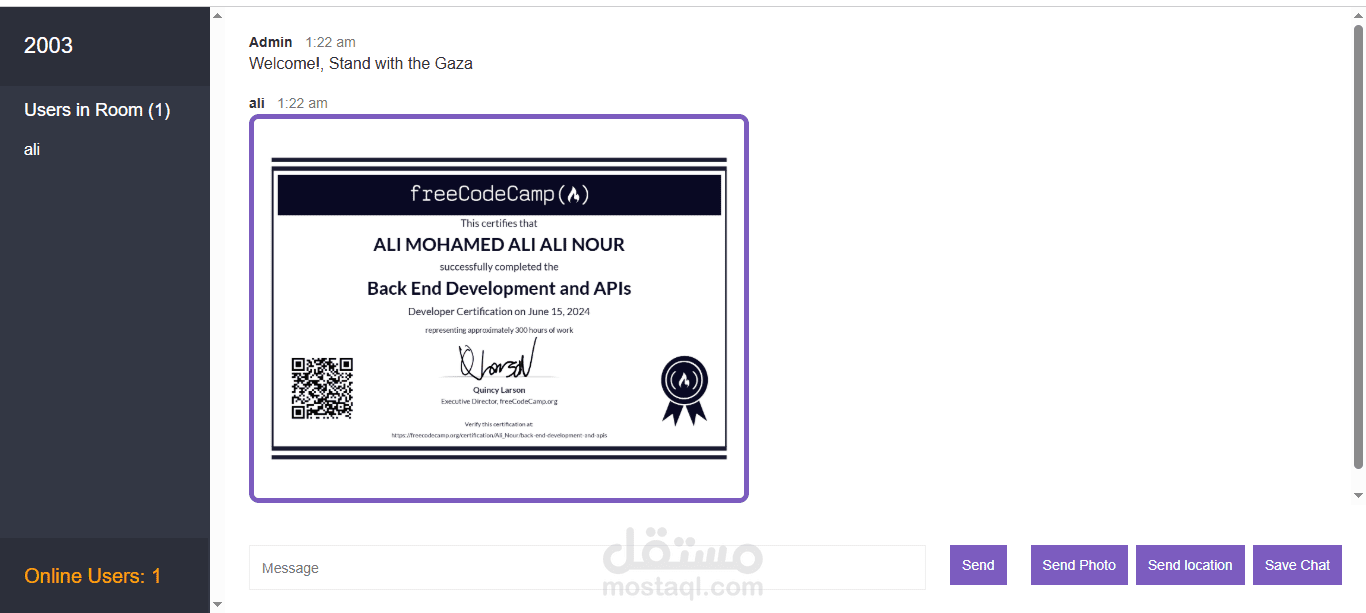 Real-Time Chat Application with WebSocket