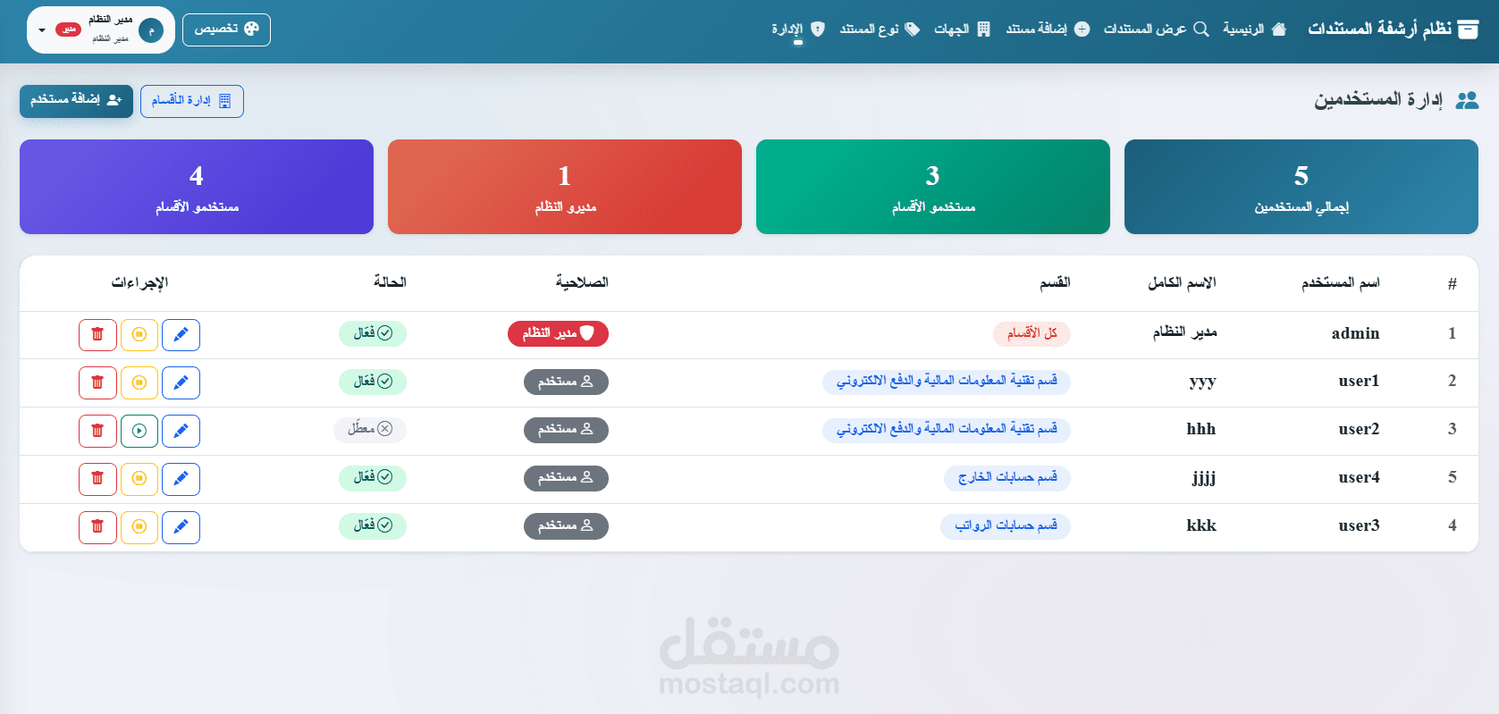 برنامج ارشفة المستندات