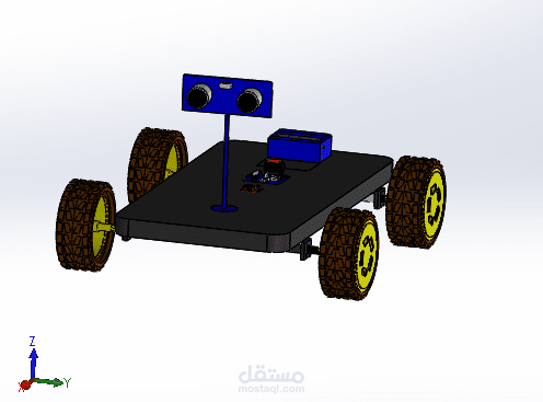 تصميم روبوت متحرك لأغراض البحث والتصوير – SolidWorks