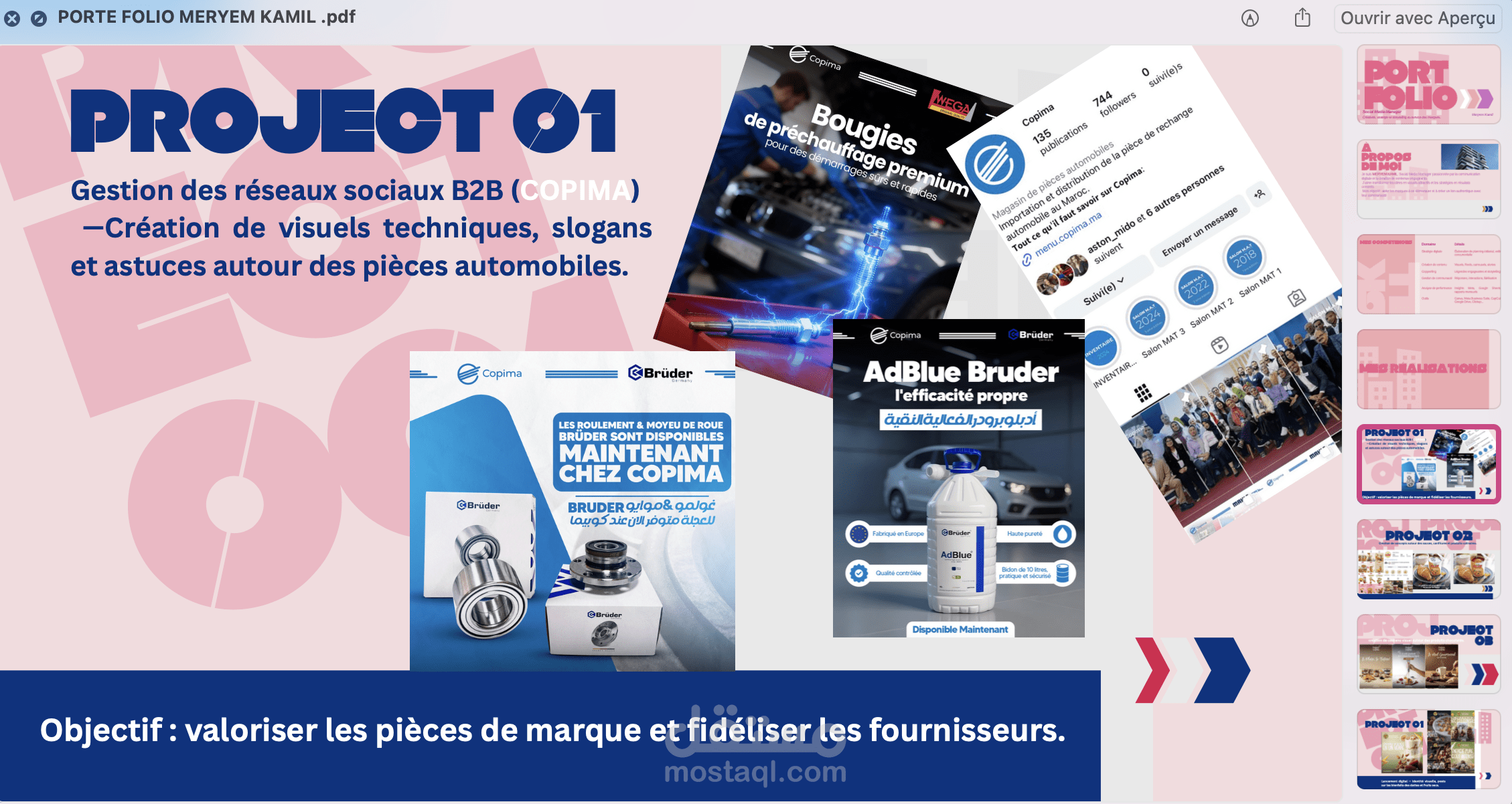 Gestion des réseaux sociaux B2B – COPIMA