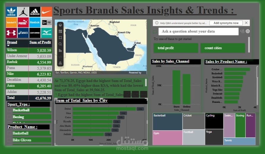 رؤى مبيعات العلامات التجارية الرياضية