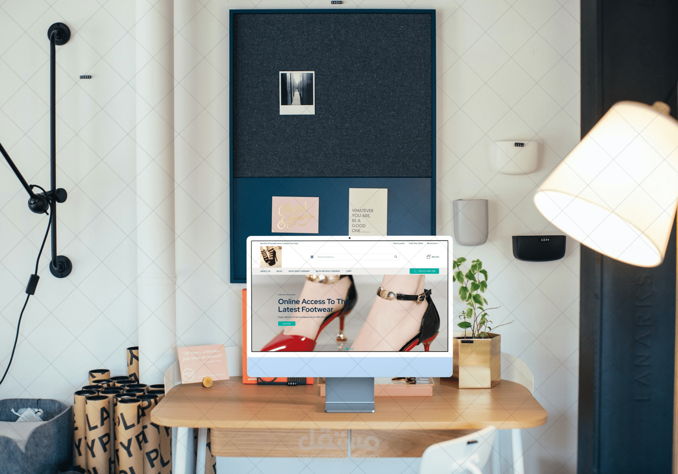 تصميم موقع إلكترونى لبيع الأحذية النسائية