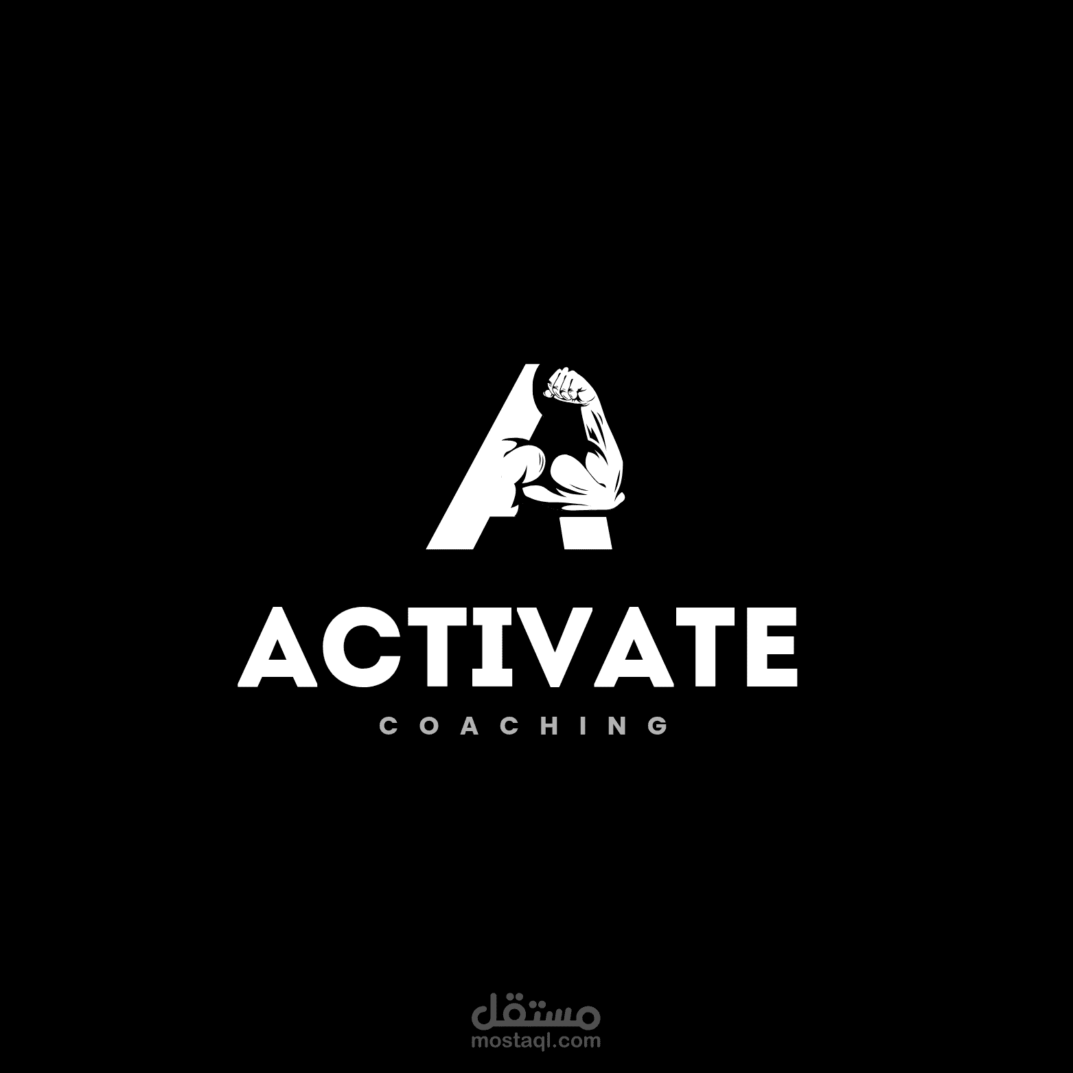 شعار Activate Coaching القوة والتحفيز في تصميم أيقوني