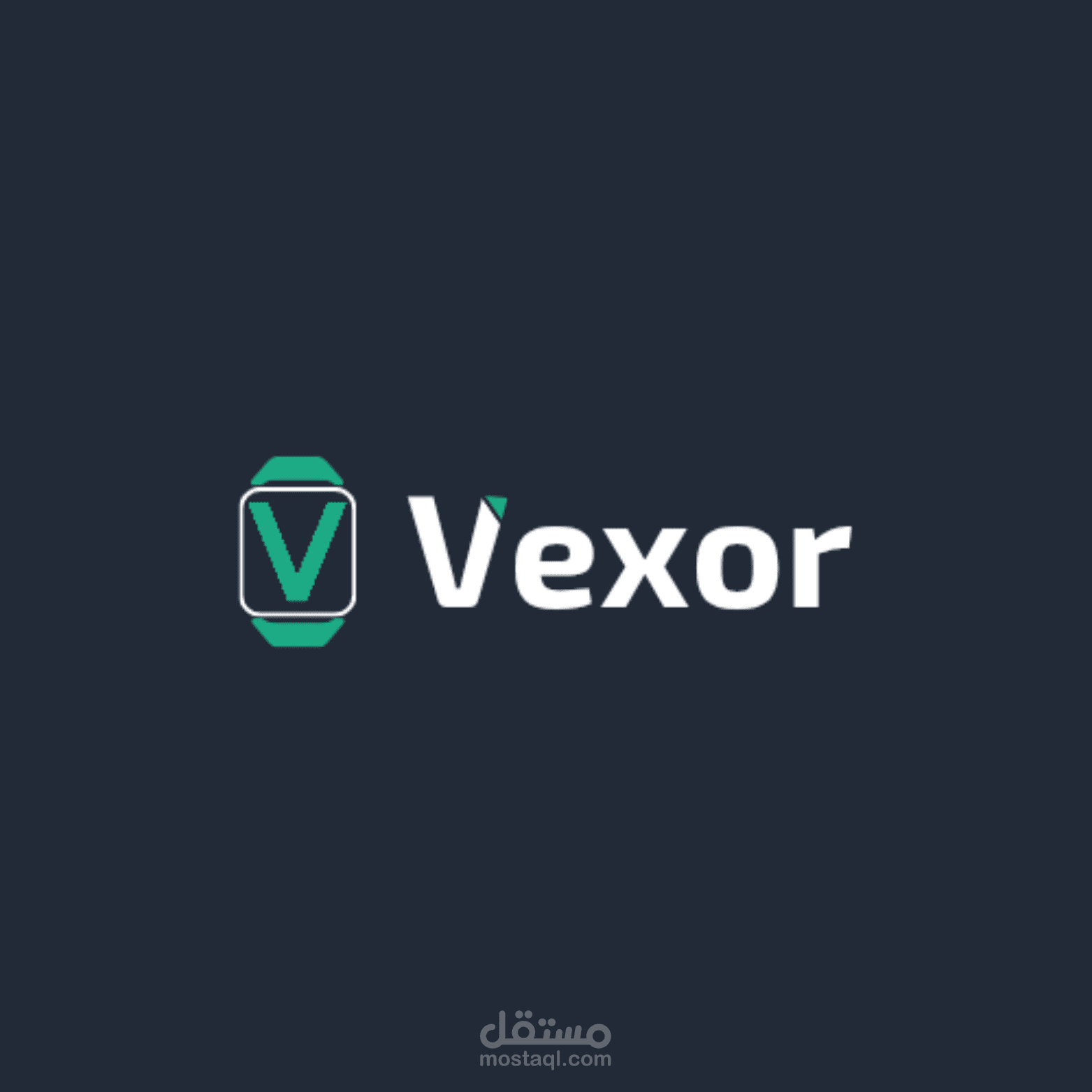 تصميم شعار تقني حديث واحترافي لعلامة تجارية (Vexor)