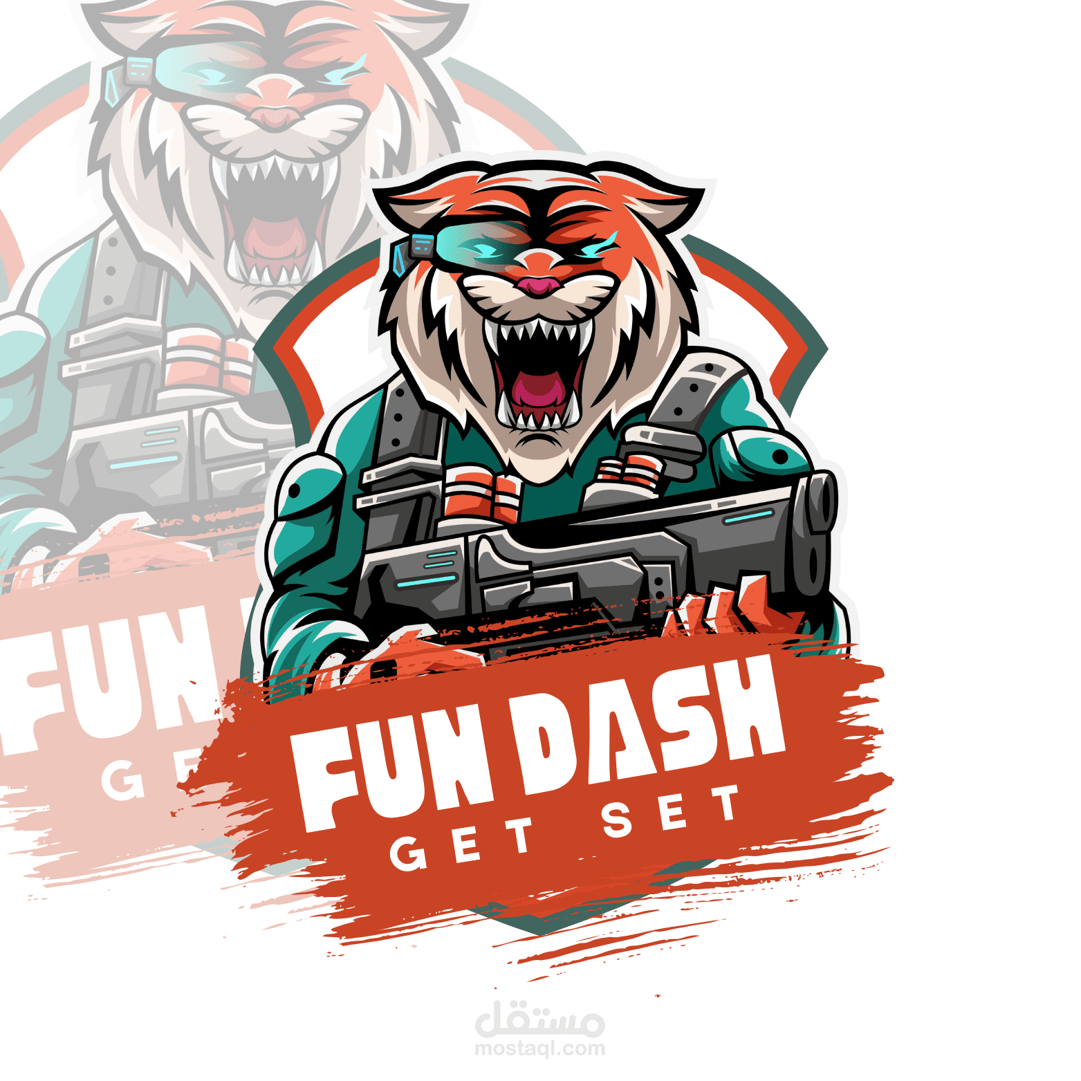 تصميم شعار ماسكوت احترافي للألعاب والـGaming بأسلوب جريء وعصري