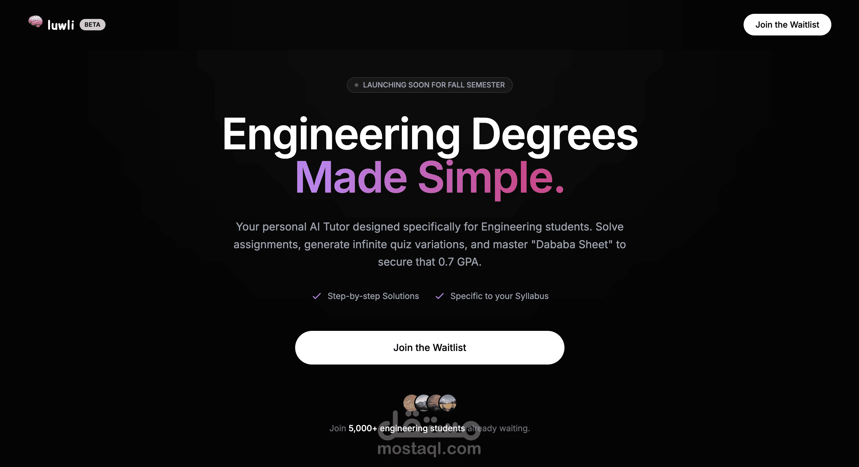 Luwli – AI-Powered Assignment Solver Web Application | لوولي – تطبيق ويب ذكي لحل الواجبات باستخدام الذكاء الاصطناعي