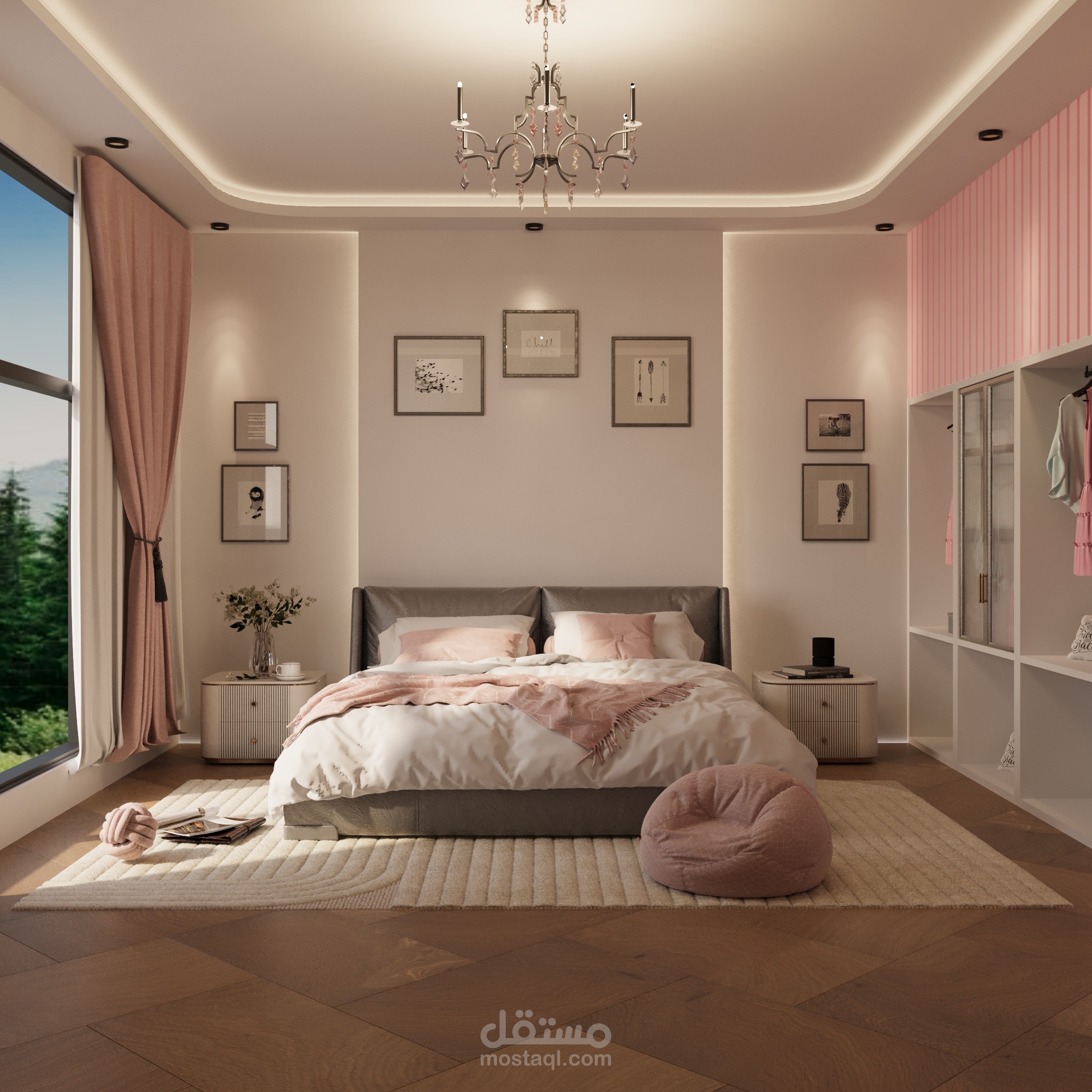 تصميم داخلي لغرفة نوم