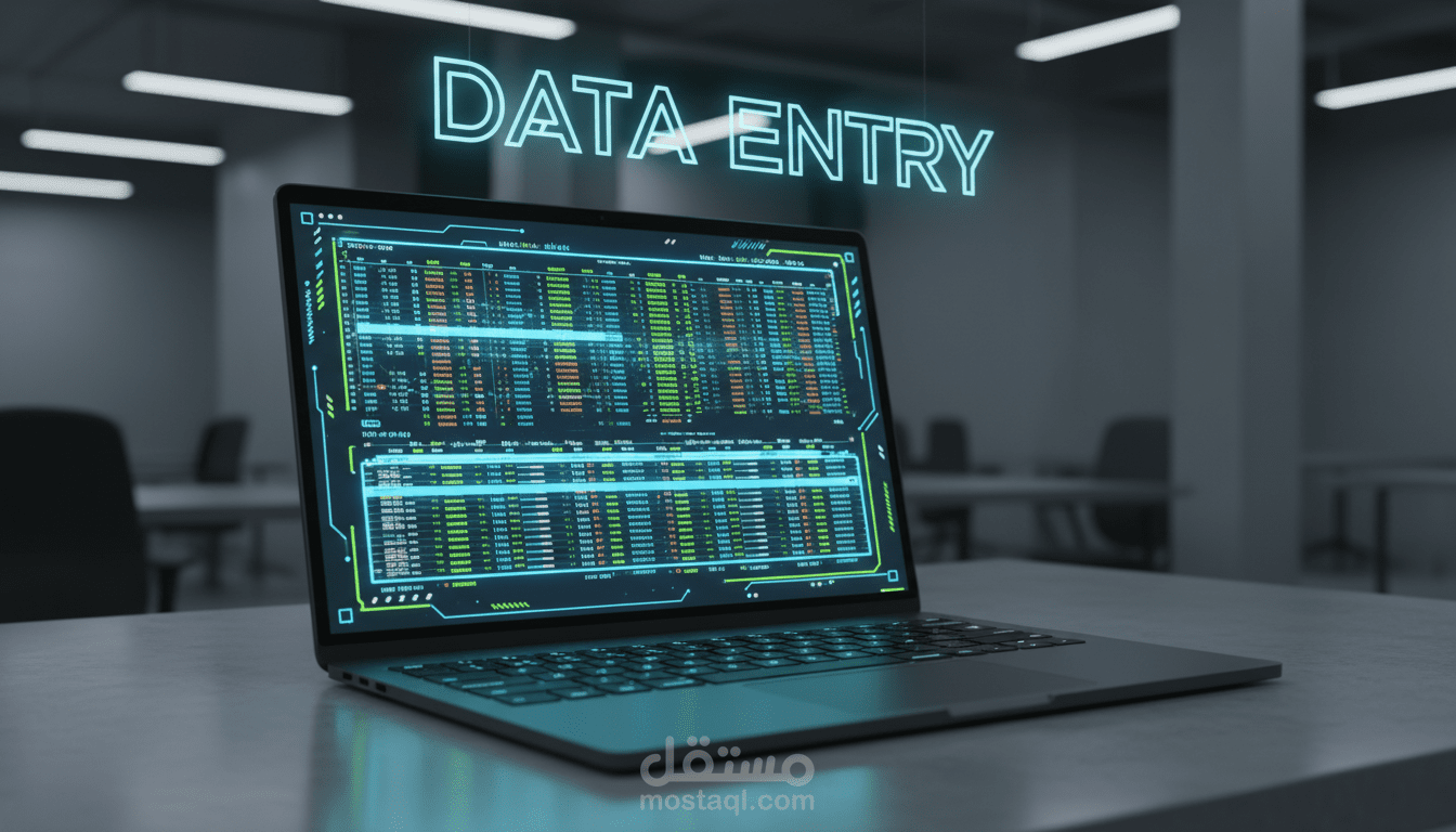 مشروع إدخال بيانات وتحليلها باستخدام Excel مع أتمتة الحسابات وإنشاء تقارير ورسوم بيانية