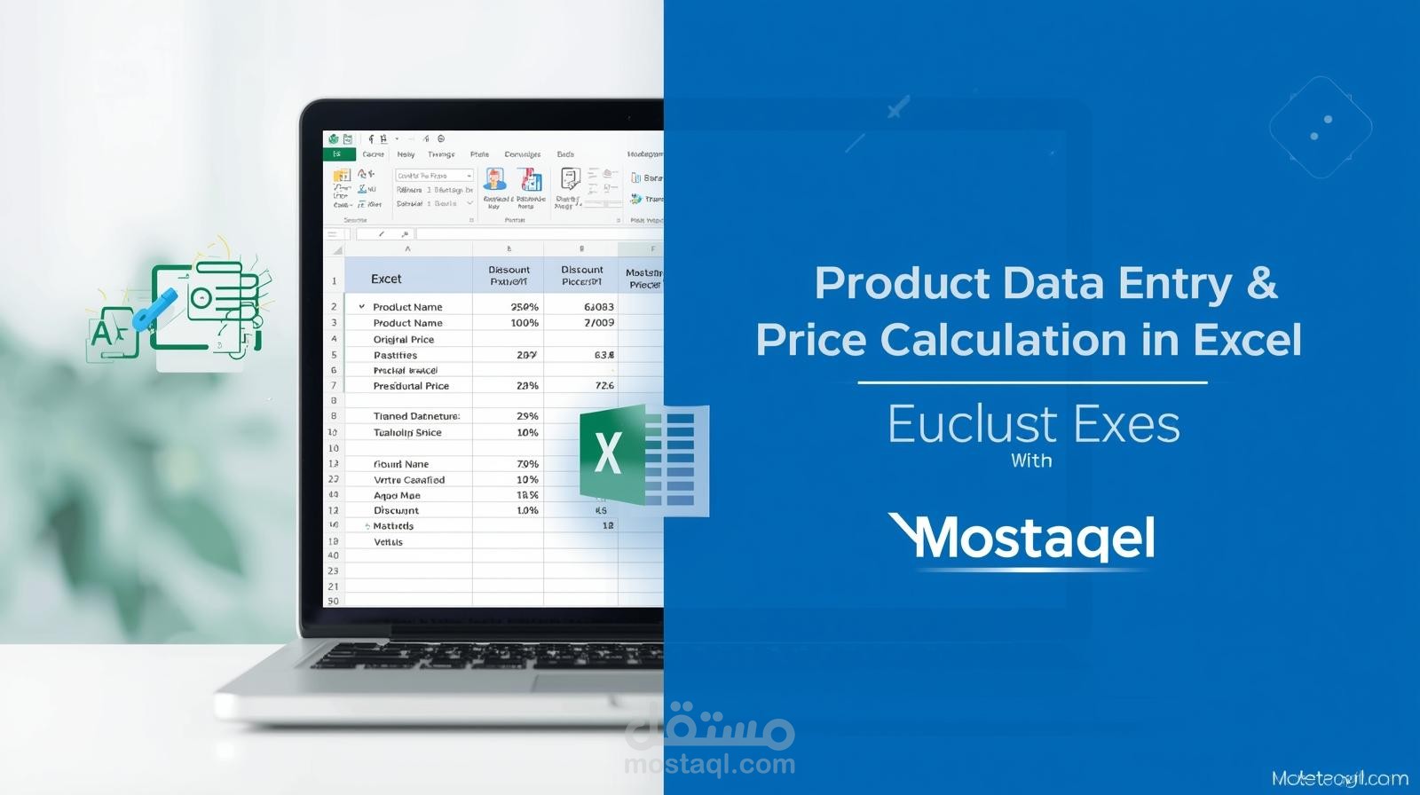 إنشاء ملف Excel منظم يتضمن تصنيفات (Categories) وقوائم بيانات (Lists) مع تحديد التوفر (Availability)