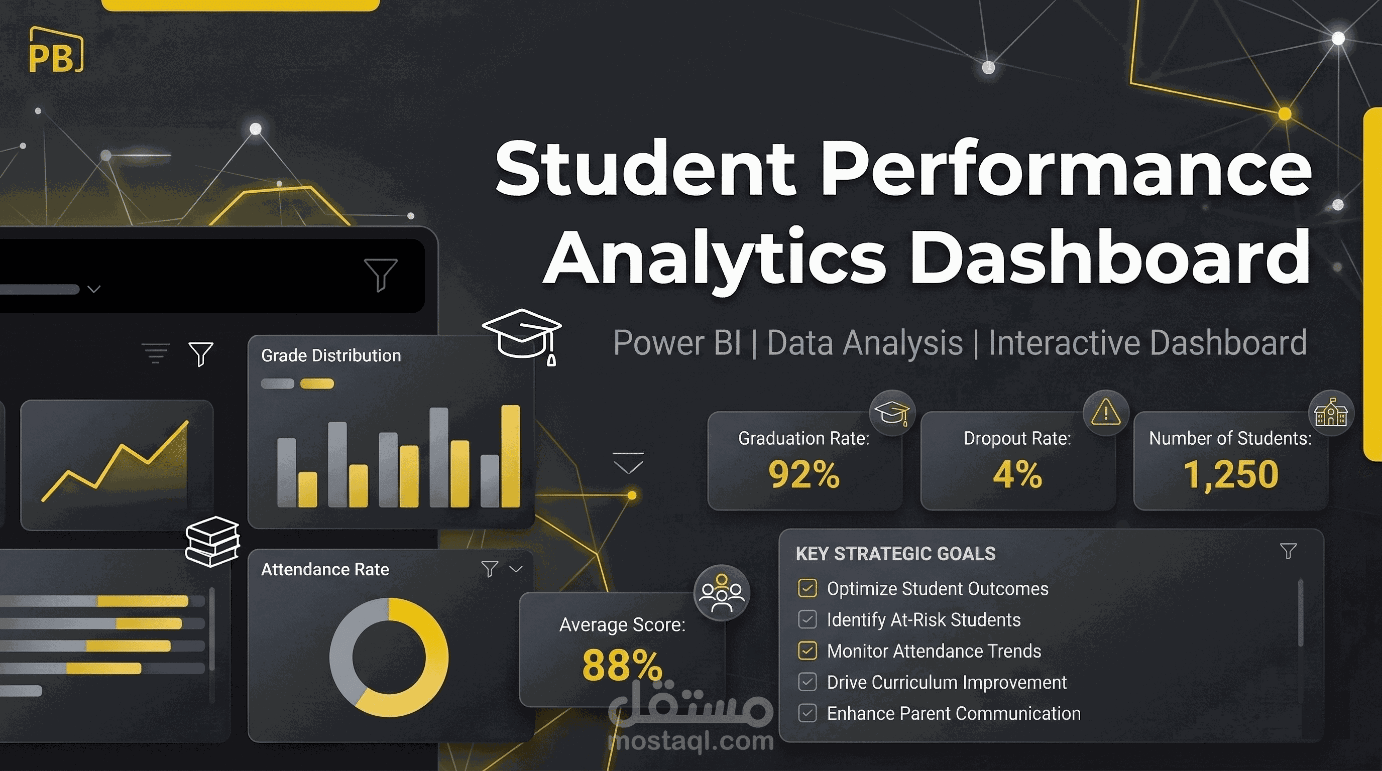 تحليل بيانات الطلاب وإنشاء Dashboard احترافية باستخدام Power BI