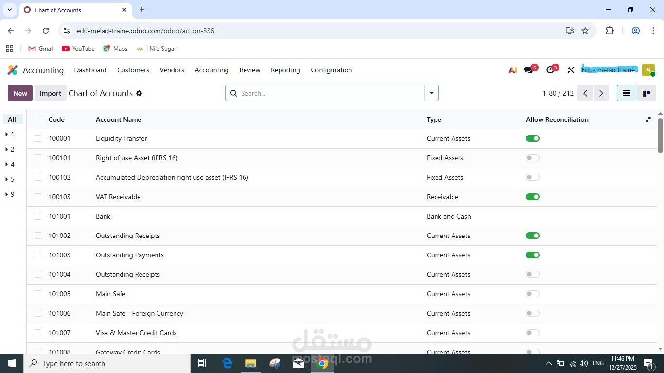 تأسيس الهيكل المحاسبي والمالي المتوافق مع المعايير الدولية