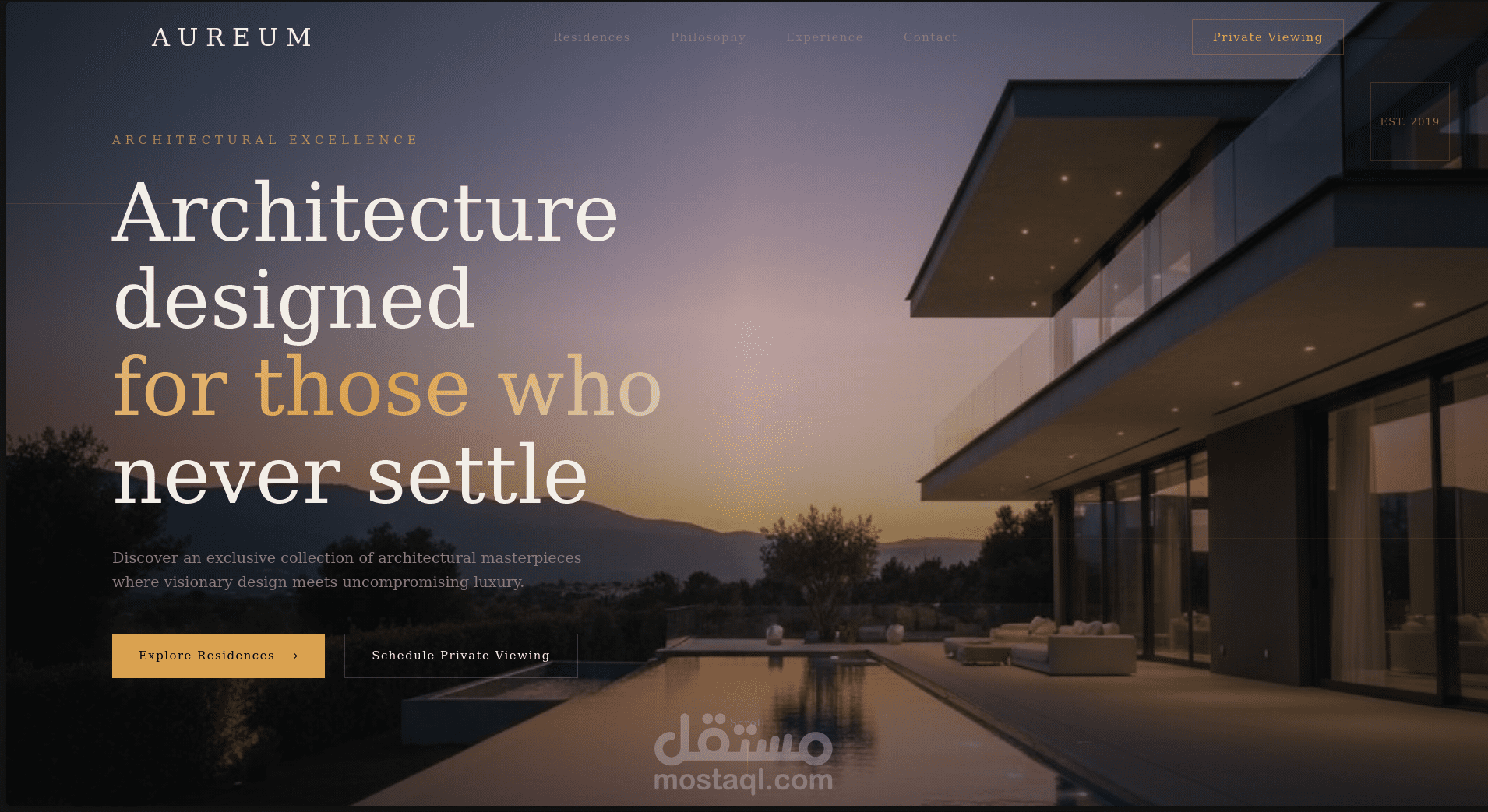 تصميم وتطوير صفحة هبوط احترافية لشركة عقارات