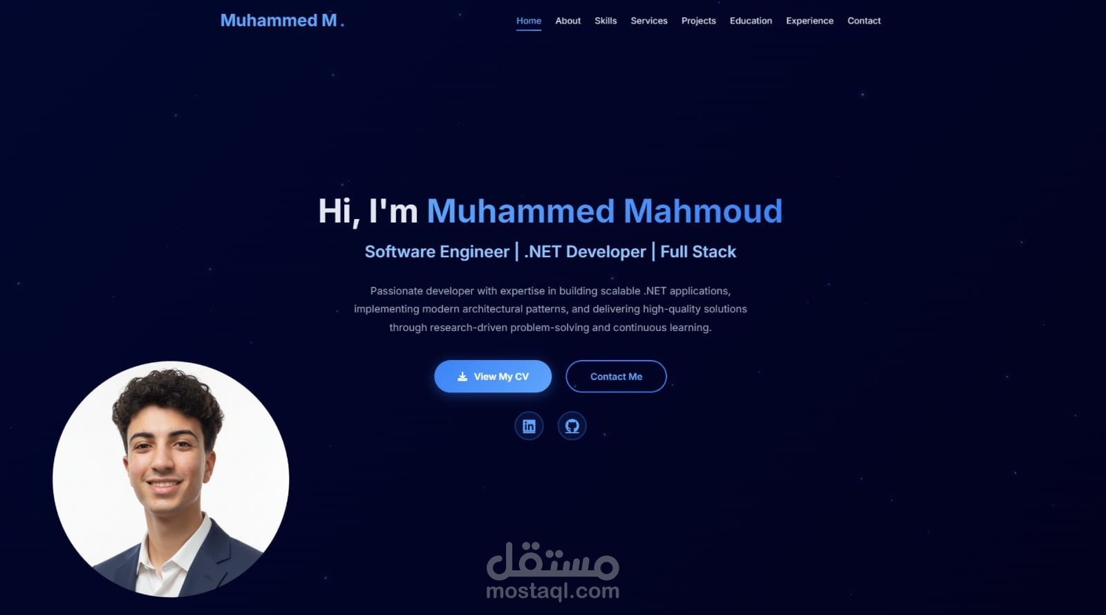 تصميم وتطوير موقع Portfolio شخصي