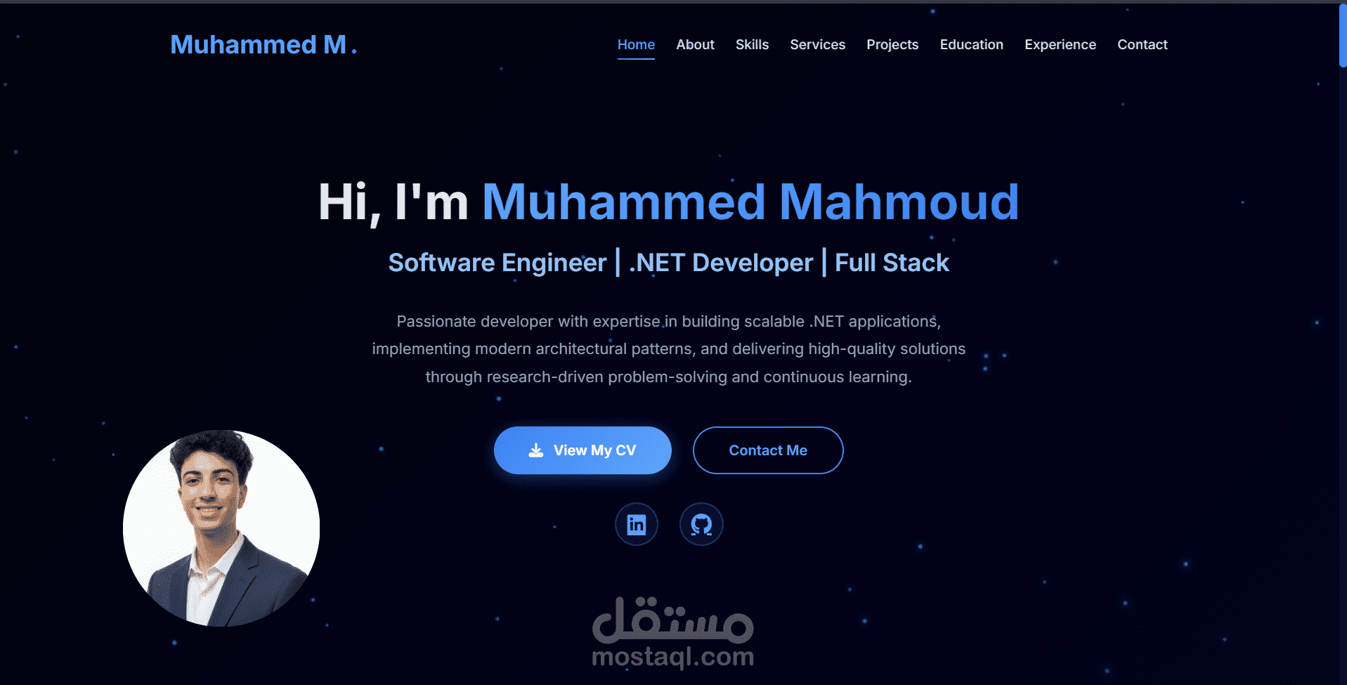 تصميم وتطوير موقع Portfolio شخصي