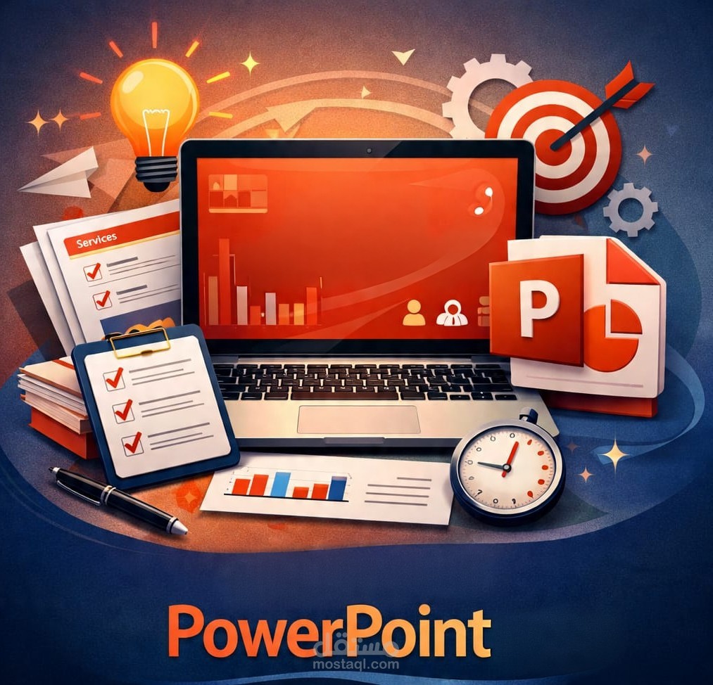 تصميم عرض PowerPoint احترافي للتعريف بالخدمات