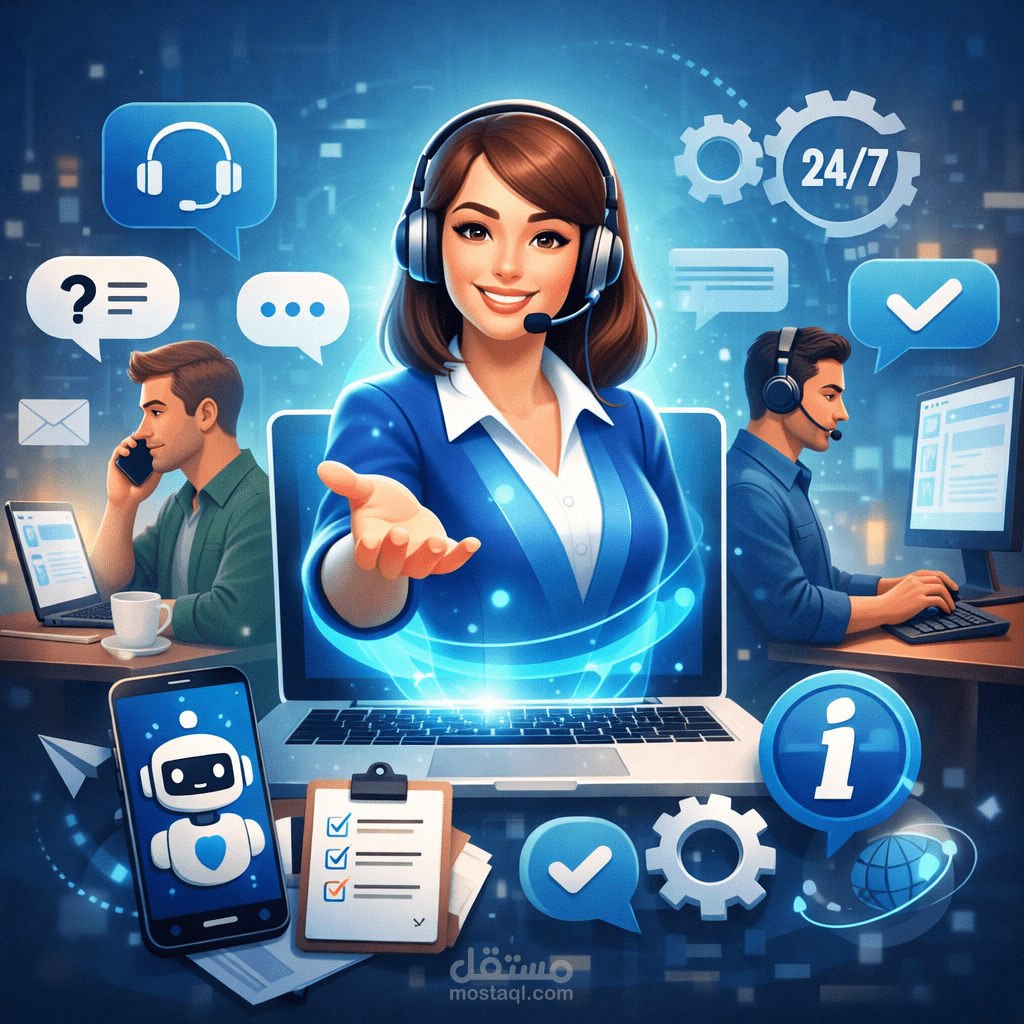 تقديم خدمة عملاء مميزة والرد على استفسارات العملاء بكفاءة