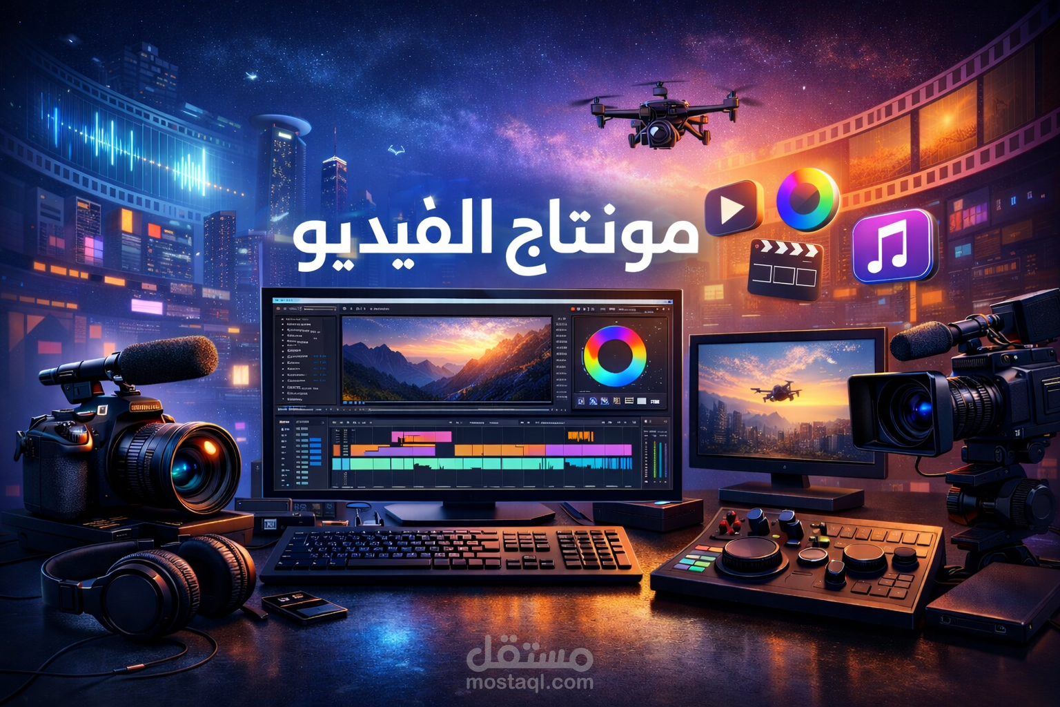 مونتاج فيديو قصير احترافي