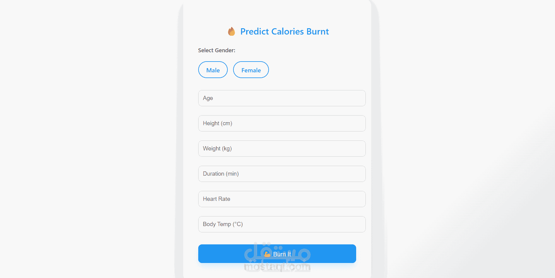 Workout calories burnt