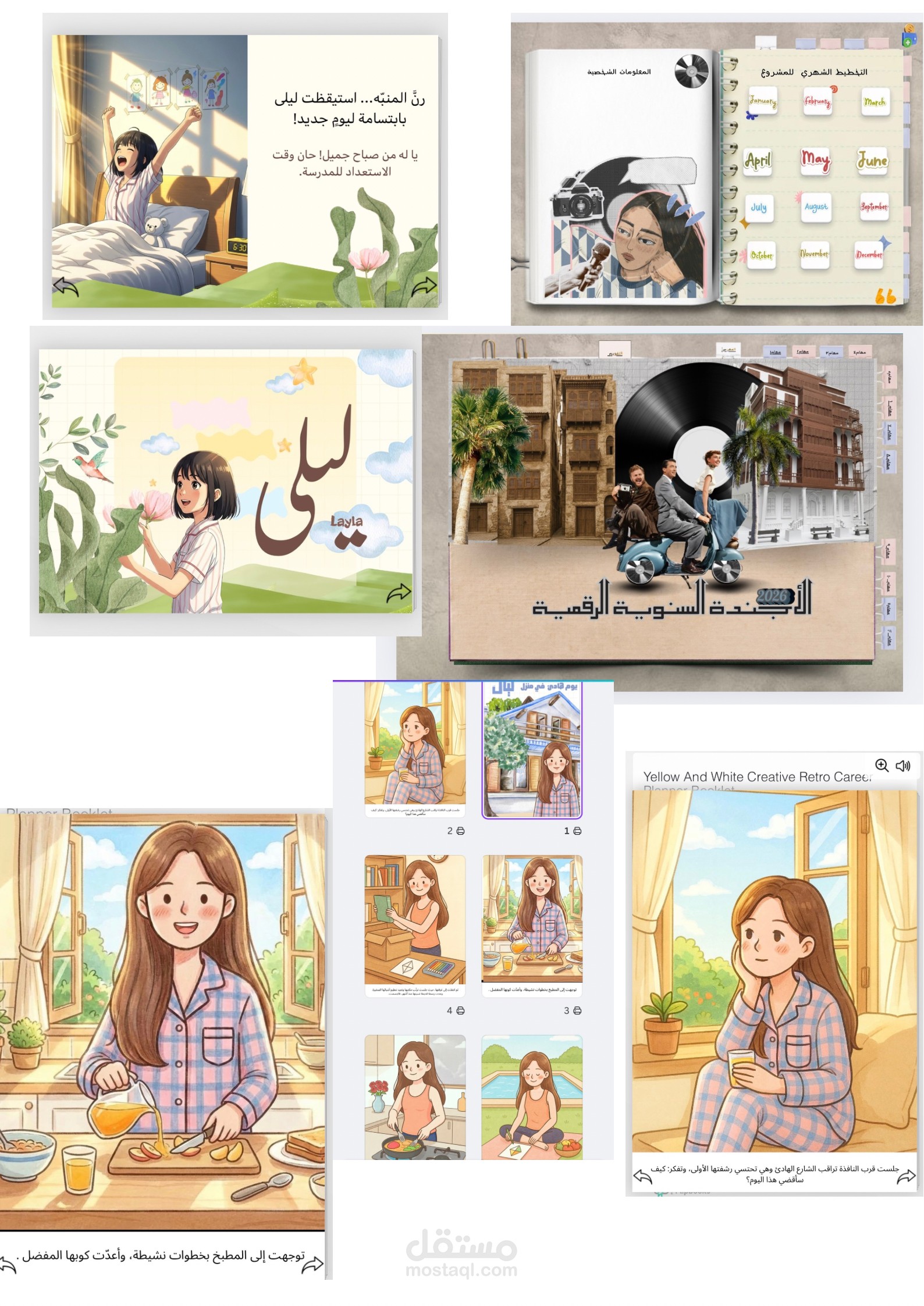 تصميم قصص اطفال ومخططات رقمية