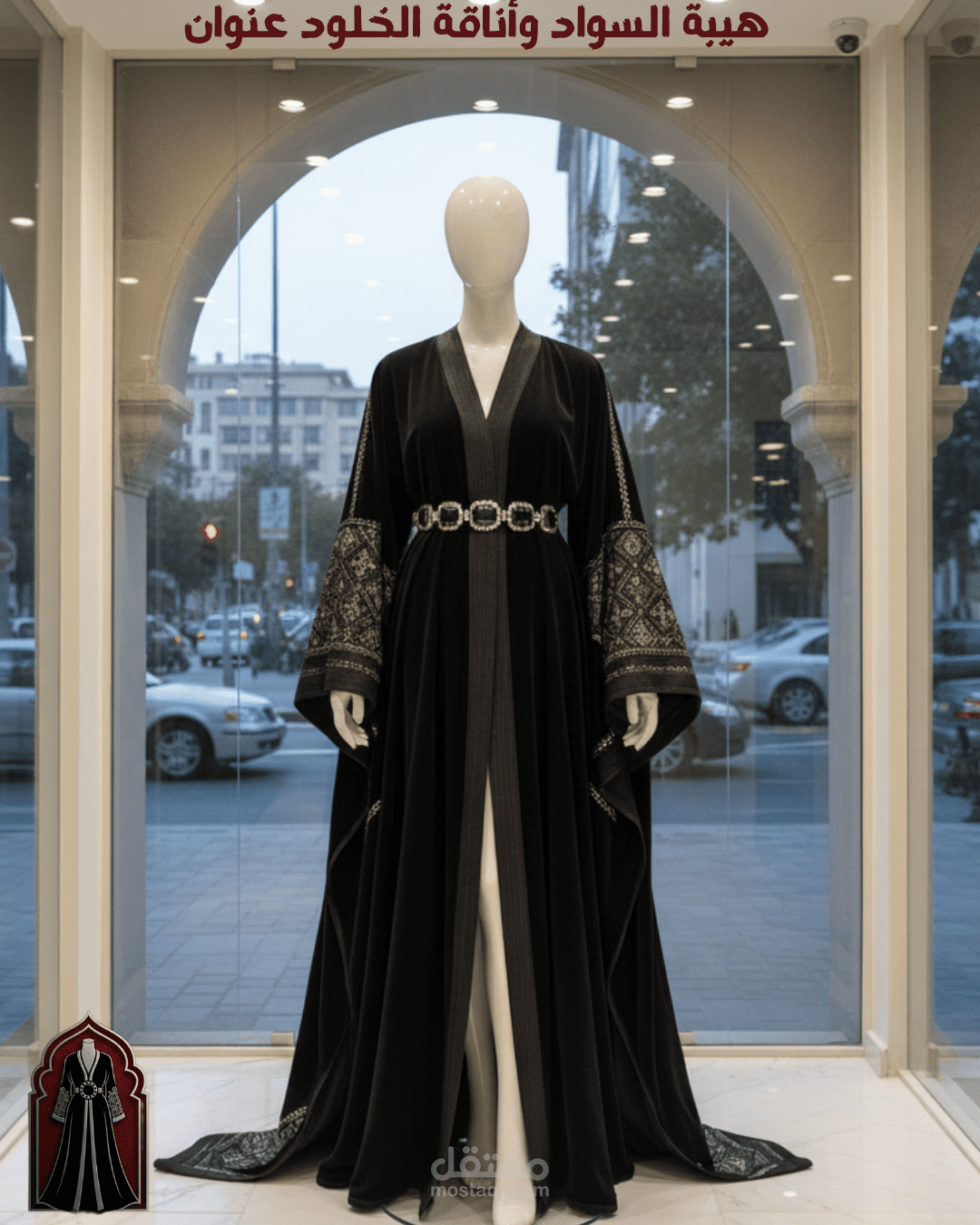 من الخيال إلى الواقع: تصميم إعلان عبايات متكامل برؤية عصرية. (جذاب وملهم)