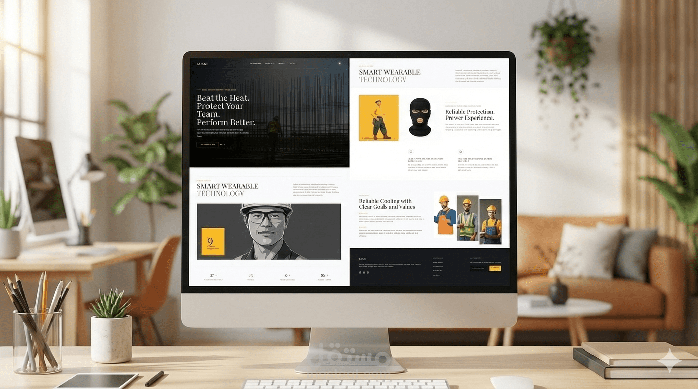تصميم صفحة هبوط احترافية لمنتج Wearable صناعي
