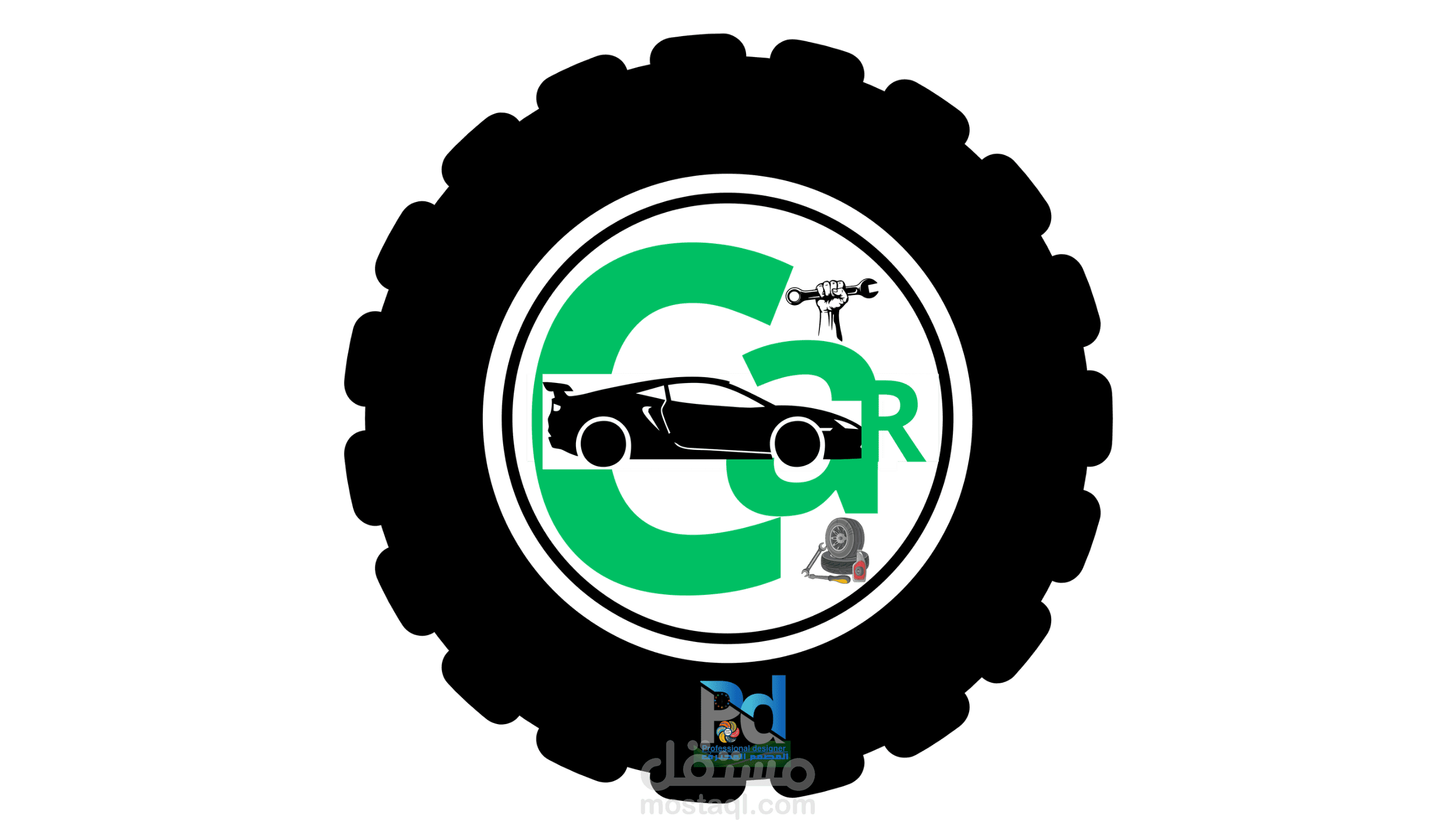 تصميم شعار معرض بيع قطع غيار سيارات
