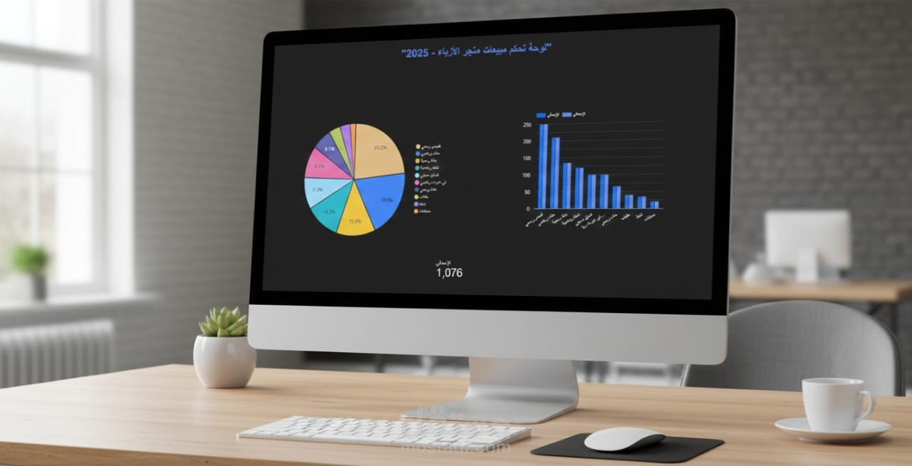 لوحة تحكم (Dashboard) لمبيعات متجر إلكتروني