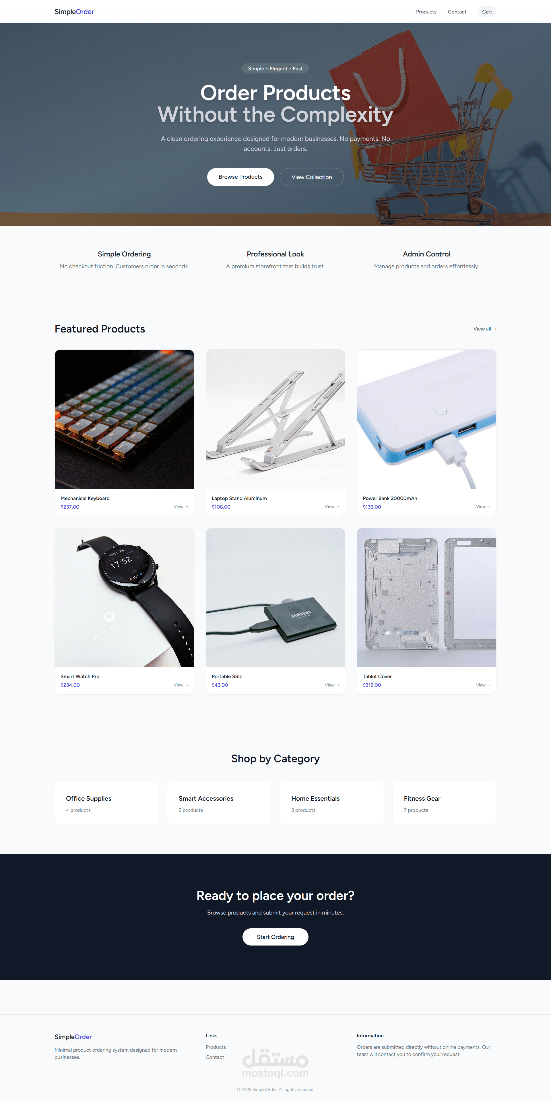 Simple Order - حل جاهز لإدارة طلبات المنتجات بدون تعقيد المتاجر الإلكترونية