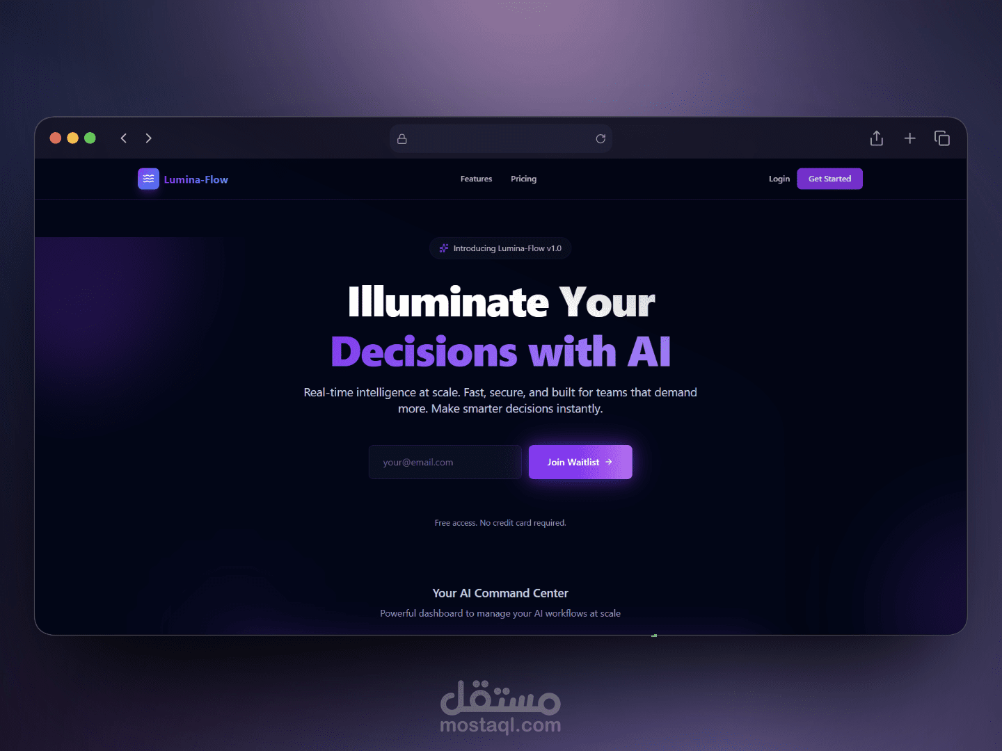 Lumina-Flow - Premium SaaS Landing Page