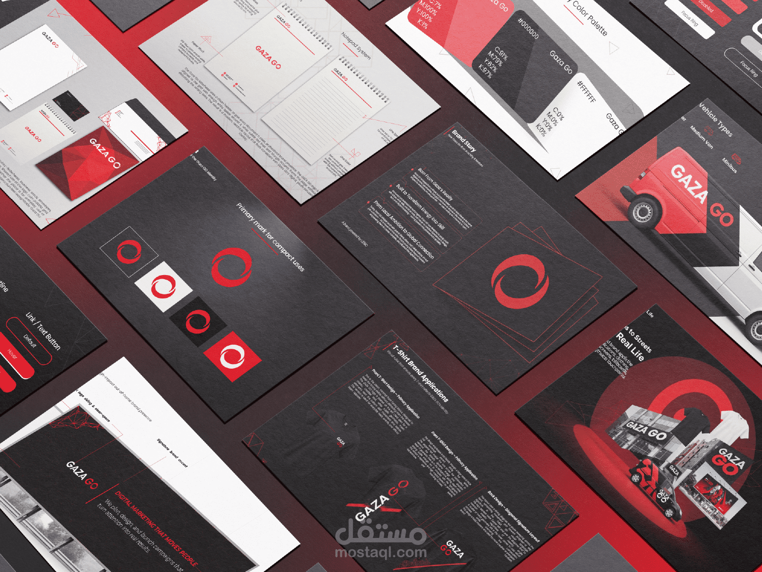 هوية بصرية لمنصة Gaza Go الالكترونية