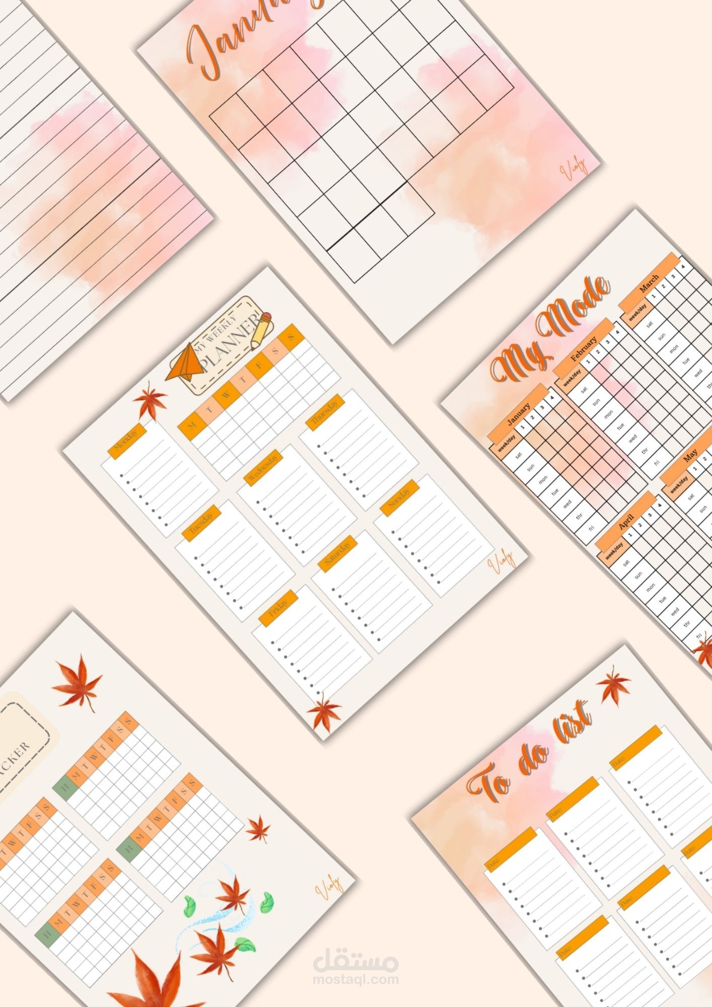 تصميم بلانرز وتنظيم محتوى بصري للاستخدام اليومي