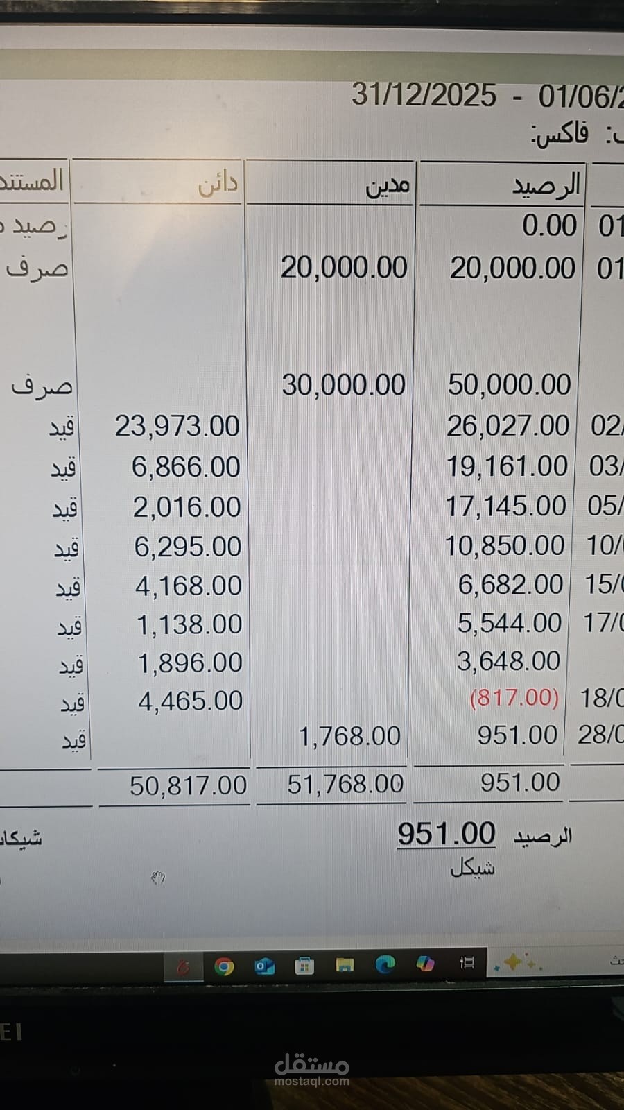 عمل الكشوفات والتقارير المالية المختلفة