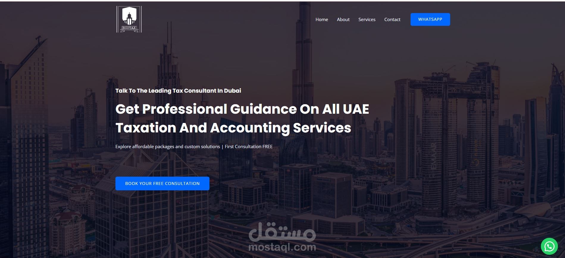 تطوير موقع "إيكو تاكس - Ecotax" لخدمات الاستشارات الضريبية
