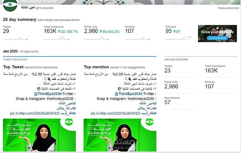 حملات علي تويتر لصالح احد العملاء