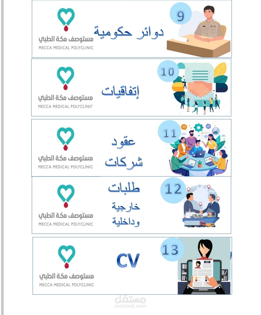 تنظيم ملفات مستوصف عام.