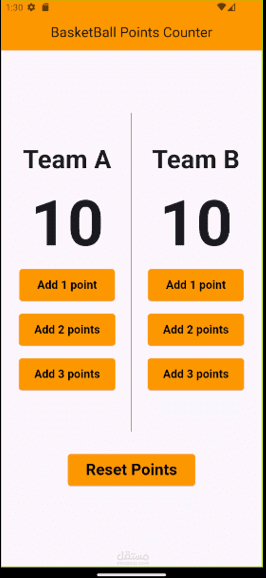 BasketBall Counter Points App