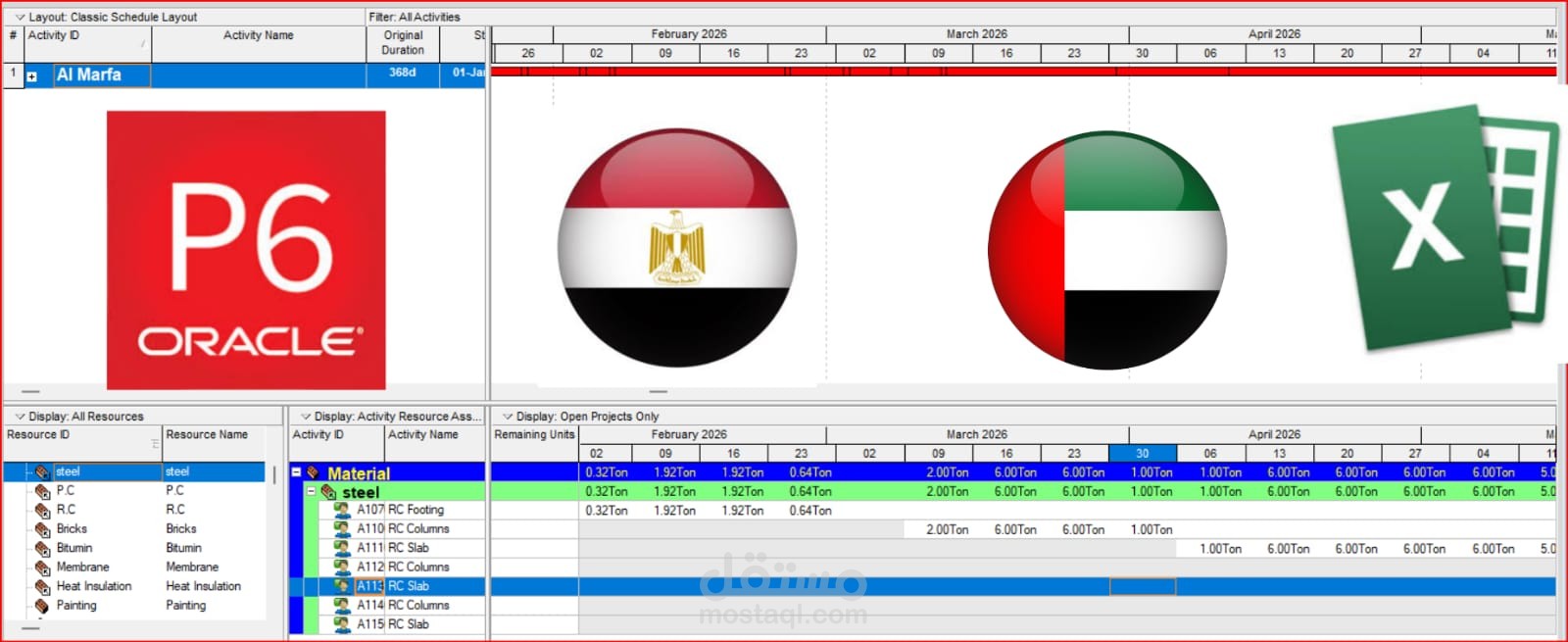 إدارة وحصر توريدات الخرسانة المسلحة (R.C Supply & Schedule Management System)