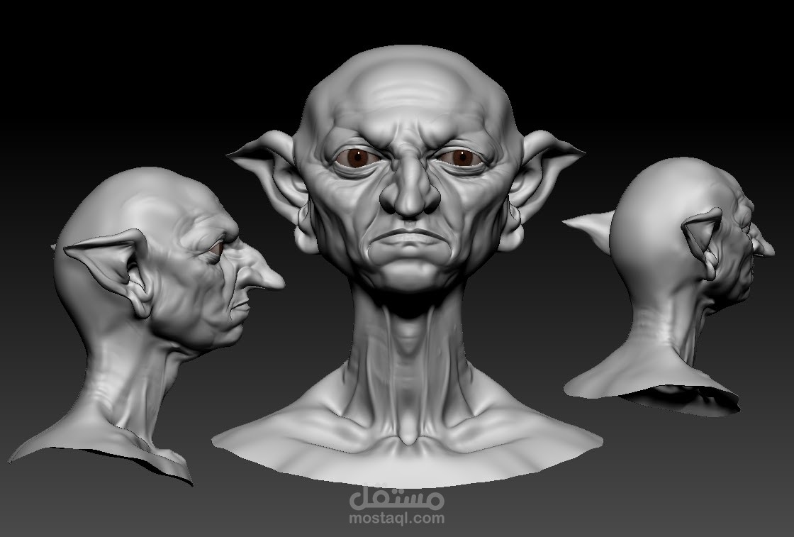 دراسة نحت رقمي لشخصية خيالية Stylized Creature Sculpt