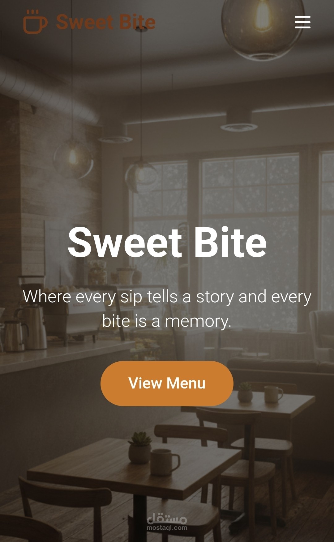 تصميم ويب كافيه