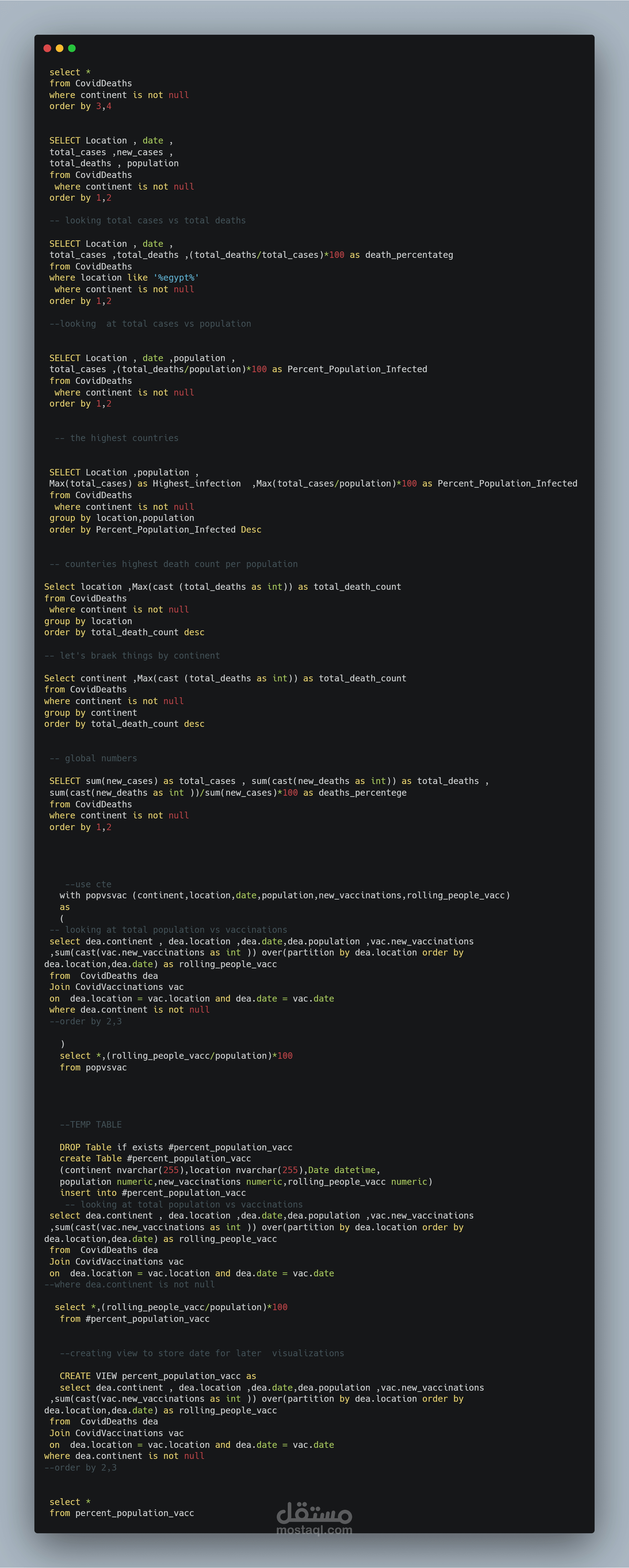? مشروع تحليل بيانات كوفيد-19 العالمي: تحليل وبائي متكامل لقاعدة بيانات عالمية
