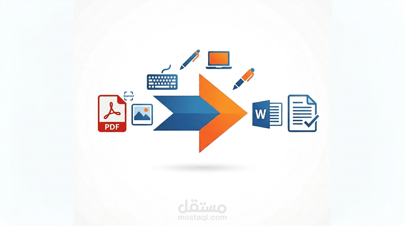 تفريغ ملفات PDF وصور إلى Word بتنسيق احترافي مطابق للأصل