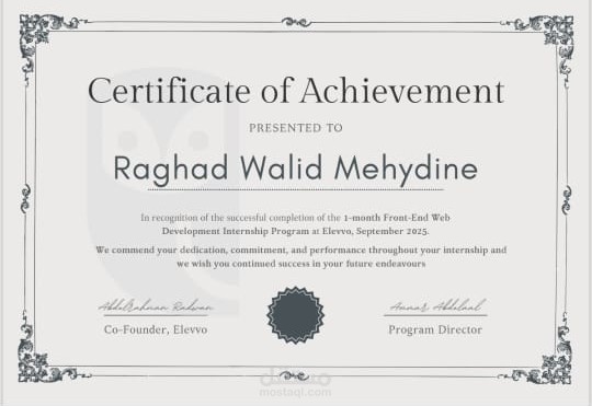 Front-End Web Internship