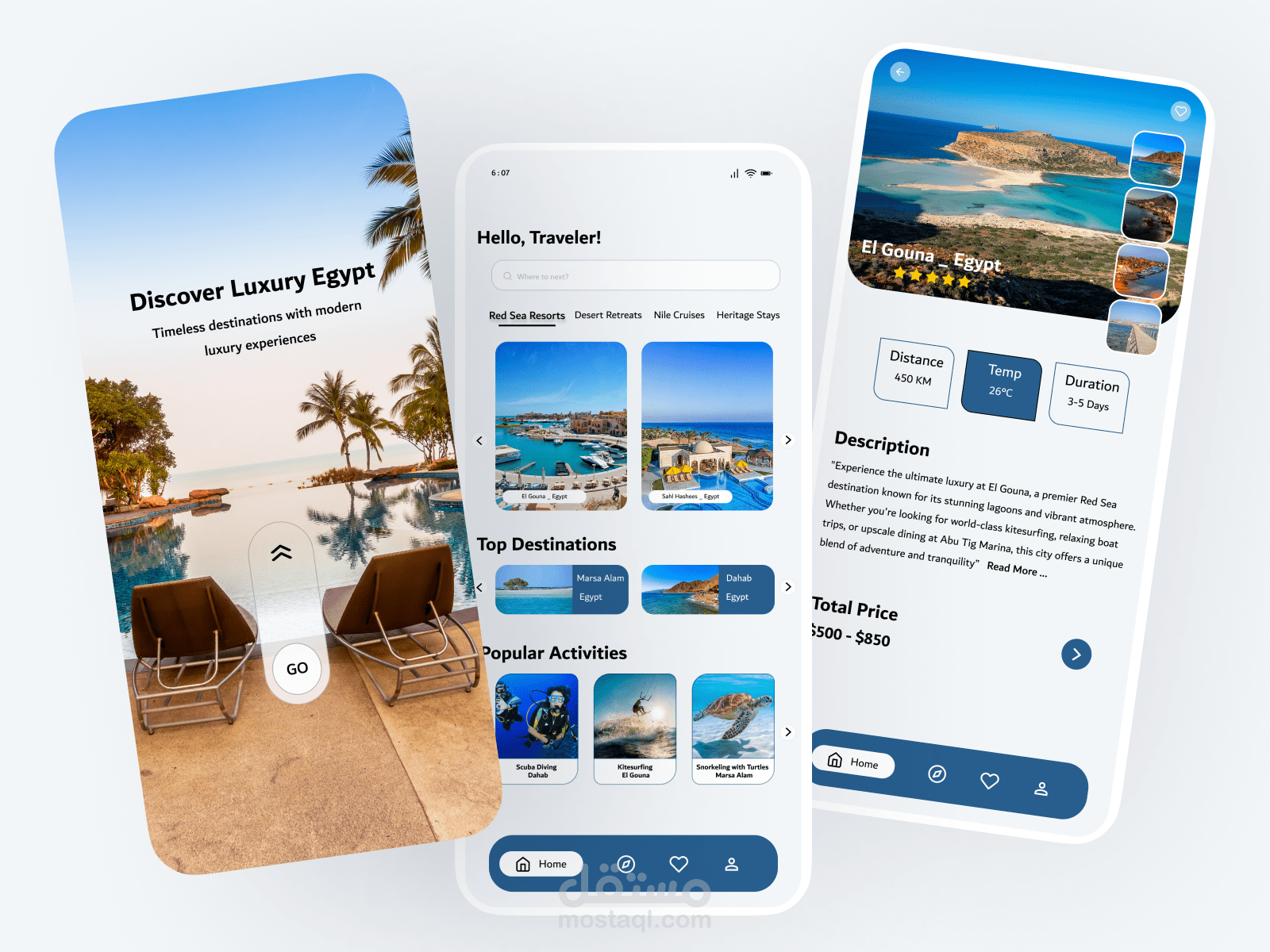 Luxury Travel Mobile App Design