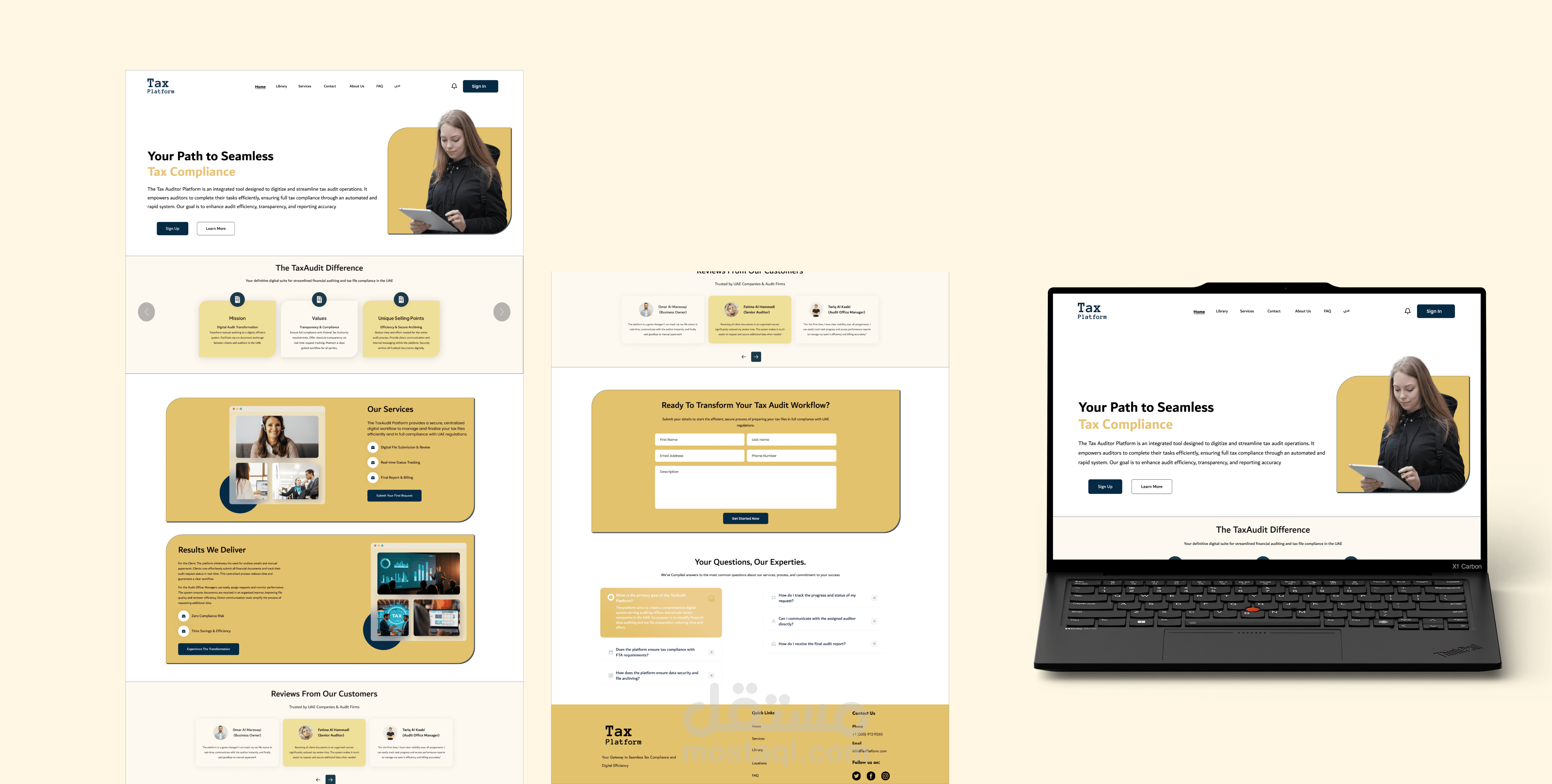 TaxAudit Platform – Web UI/UX Design for Audit Management System