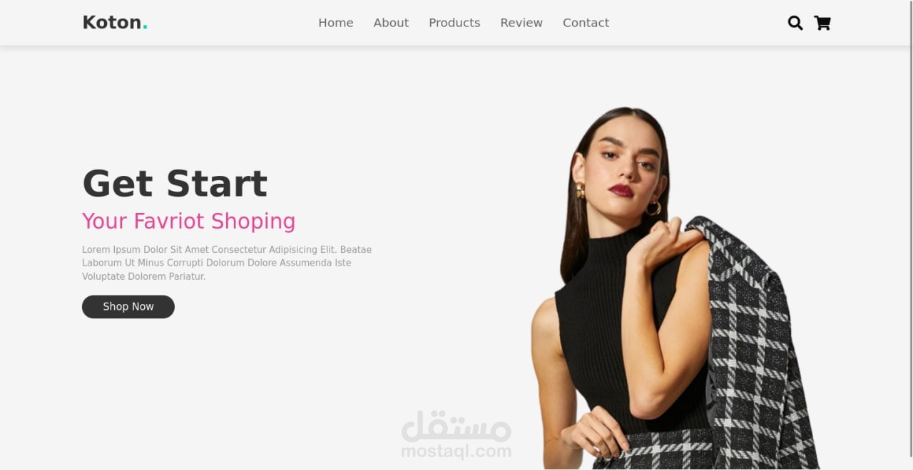 موقع للتسويق الاكتروني مختص ببيع الملابس - E-marketing site