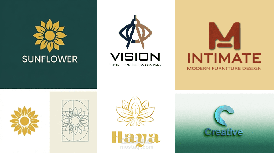 نماذج من أعمالي في تصميم الشعارات